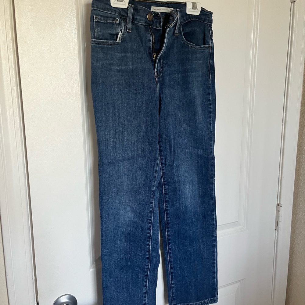 Levi’s 724 Blue Denim Cropped Jeans